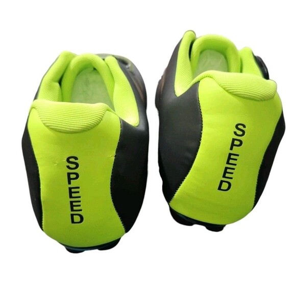 11.5 Mens Speed Microtex Unisex Cycling Bike Shoes Black Green Size 45 Eur - Picture 6 of 9
